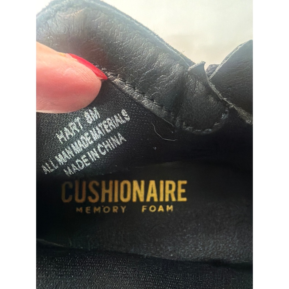 Cushionaire Hart Black Wedge Sneakers Side Zip High Top Shoes Women 8M - Picture 6 of 8